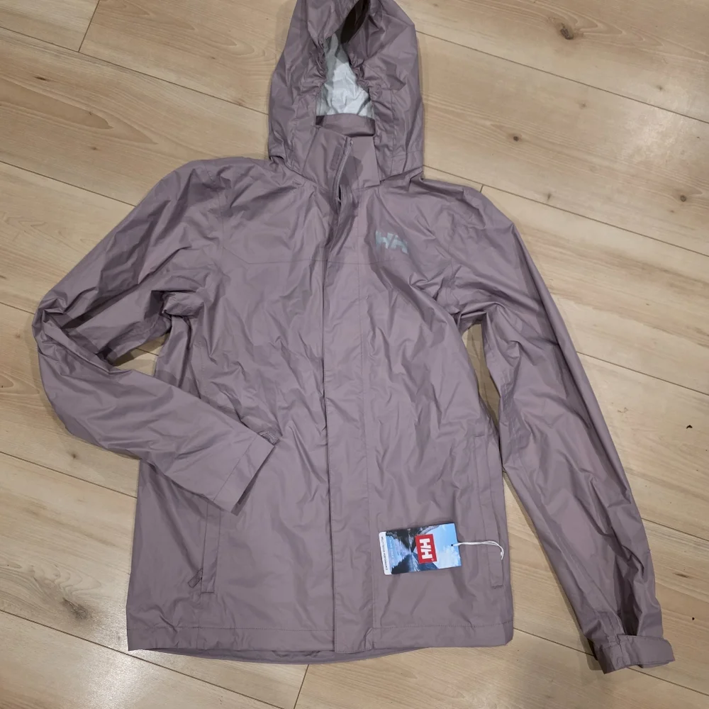 Helly Hansen JR Joke Light Purple Hooded Jacket Waterproof Shell - Picture 12 of 12